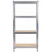 Стелаж металевий 150x70x30 4 полиці (сірий)