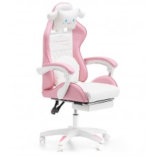 Дитяче геймерське крісло G892 з подушками та підставкою для ніг, Рожеве