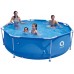 Каркасний садовий басейн Avenli (305 х 76 см) круглий, для дорослих та дітей, Синій (17798)