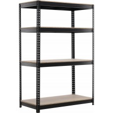 Стелаж металевий (180 x 150 x 60 см) 4 полиці, навантаження - 500 кг на полицю, Чорний