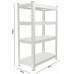 Набір з 2-х металевих стелажів (150 x 70 x 30 см) 4 полиці, навантаження - 150 кг на полицю, Сірий