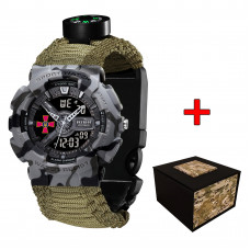 Patriot 005CMGYSU ЗСУ Сірий камуфляж Паракордовий ремінець Army Green + Коробка