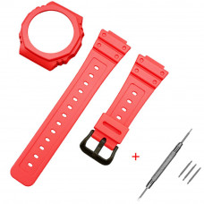 Ремінець + безель (рант) для Casio G-Shock GA-2100/GA-2110 Red Black Ремінець + безель (рант) для Casio G-Shock GA-2100/GA-2110 Red Black