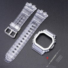 Ремінець + безель (рант) для Casio G-Shock GMW-B5000 Transp Silver SI Ремінець + безель (рант) для Casio G-Shock GMW-B5000 Transp Silver SI