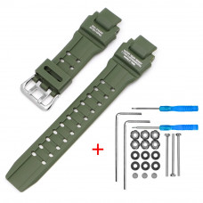 Ремінець для Casio G-Shock GW-A1000/GW-4000/GA-1000 Army Green Silver Ремінець для Casio G-Shock GW-A1000/GW-4000/GA-1000 Army Green Silver