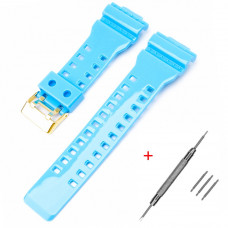 Ремінець для Casio G-Shock GA-100/110/120 Light Blue-Glossy GD Ремінець для Casio G-Shock GA-100/110/120 Light Blue-Glossy GD