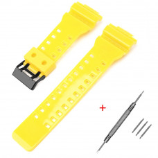 Ремінець для Casio G-Shock GA-100/110/120 Yellow-Glossy BK Ремінець для Casio G-Shock GA-100/110/120 Yellow-Glossy BK