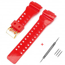 Ремінець для Casio G-Shock GA-100/110/120 Red-Glossy GD Ремінець для Casio G-Shock GA-100/110/120 Red-Glossy GD