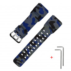 Ремінець + монтажні інструменти для Casio G-Shock GG-1000/GWG-100/GSG-100 Camo Blue Silver Ремінець + монтажні інструменти для Casio G-Shock GG-1000/GWG-100/GSG-100 Camo Blue Silver