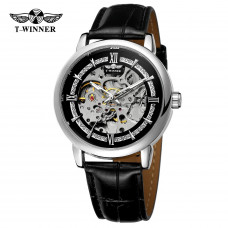 Forsining 8173 Silver-Black Leather Forsining 8173 Silver-Black Leather