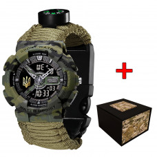 Awarder 005 Тризуб золото Camo Green Паракордовий ремінець Army Green Awarder 005 Тризуб золото Camo Green Паракордовий ремінець Army Green