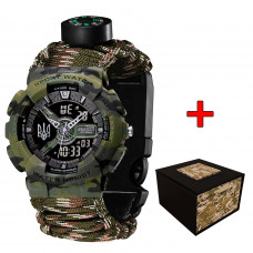Awarder 005 Тризуб срібло Camo Green Паракордовий ремінець Camo Green Awarder 005 Тризуб срібло Camo Green Паракордовий ремінець Camo Green