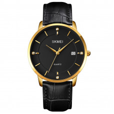 Skmei 1801LGDBK Gold-Black Leather