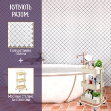 Самоклеюча поліуретанова плитка біла цегла 305х305х1мм (D) SW-00001193