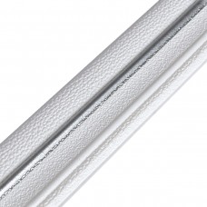 Плінтус РР самоклеючий 2300х70х4мм Білий з сірою смужкою (D) SW-00001833 Плінтус РР самоклеючий 2300х70х4мм Білий з сірою смужкою (D) SW-00001833