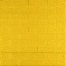 3D панель самоклеюча 700х770х3мм цегла Жовта (010-3) SW-00001894
