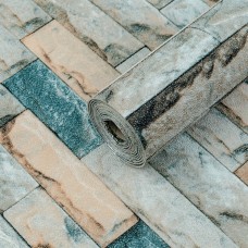 Самоклеючі шпалери 2800х500х1,5мм Бірюзова катеринославська цегла (D) SW-00001943 Самоклеючі шпалери 2800х500х1,5мм Бірюзова катеринославська цегла (D) SW-00001943