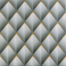 Панель стінова 3D 675х675х6мм Ромб сірий SW-00001986