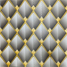 Панель стінова 3D 700х700х4мм Ромб сірий SW-00001986 Панель стінова 3D 700х700х4мм Ромб сірий SW-00001986