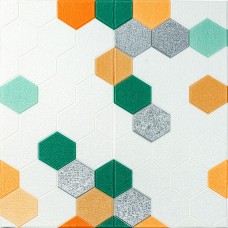 Панель стінова 3D 700х700х4мм Мозаїка зелено-жовта SW-00002015