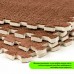 Підлога-пазл плюшевий 30х30х1см Коричневий (D) SW-00002082