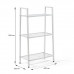 Стелаж-етажерка триярусний з металу 60х33х110см Білий SW-00002103
