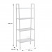 Стелаж-етажерка чотириярусний з металу 60х35х148см Білий SW-00002104