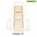 Етажерка мобільна триярусна універсальна з металу 45х37х82см Кремова SW-00002105