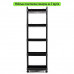 Етажерка мобільна п'ятиярусна універсальна пластикова 41х25х127см Чорна SW-00002109 Етажерка мобільна п'ятиярусна універсальна пластикова 41х25х127см Чорна SW-00002109