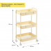 УЦІНКА! Етажерка мобільна триярусна универсальная з металу 45х30х78см Кремова SW-00002113