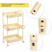 УЦІНКА! Етажерка мобільна триярусна универсальная з металу 45х30х78см Кремова SW-00002113