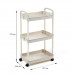 Етажерка мобільна триярусна універсальна пластикова 41х25х72см Слонова кістка SW-00002435 Етажерка мобільна триярусна універсальна пластикова 41х25х72см Слонова кістка SW-00002435