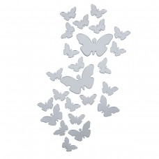 Дзеркальний декор акриловий самоклеючий Метелики срібло,25шт (D) SW-00002521 Дзеркальний декор акриловий самоклеючий Метелики срібло,25шт (D) SW-00002521