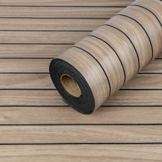 Покриття вінілове самоклеюче 3D рейки Тік Горіховий 600х2900х3мм SW-00002906