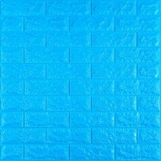 3D панель самоклеюча 700х770х7мм цегла Синій (003-7) SW-00000060