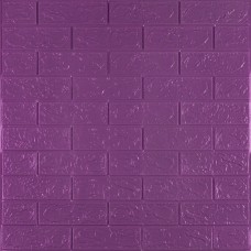 3D панель самоклеюча 700х770х3мм цегла Фіолетова (016-3) SW-000003248