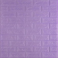 3D панель самоклеюча 700х770х5мм цегла світло - фіолетова (015-5) SW-00000083