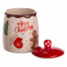 Банка для сипучих продуктів з кришкою з порцеляни 9×13 (см) Merry Christmas CR-1-42 Банка для сипучих продуктів з кришкою з порцеляни 9×13 (см) Merry Christmas CR-1-42
