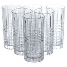Набір склянок Geometric Glass 6 штук по 300 мл з рельєфним візерунком HP-17-3