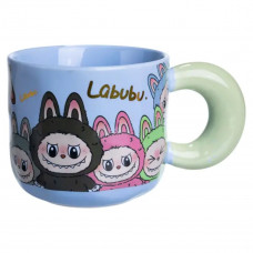 Чашка порцелянова Labubu 400 (мл) подарункова кружка прикольна чашка для дітей на подарунок FM-22D Чашка порцелянова Labubu 400 (мл) подарункова кружка прикольна чашка для дітей на подарунок FM-22D