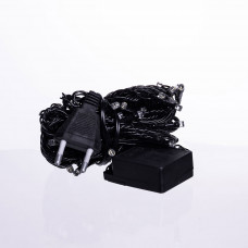 Новорічна кімнатна гірлянда нитка 6 м 50 LED чорний провід Білий W50LED6MBW
