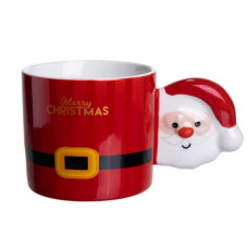 Чашка порцелянова новорічна Merry Christmas 400 мл Червона Yiwu FM-CS-51R