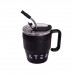 Термочашка Coffee & Tea з трубочкою чорна HP-14-23B Термочашка Coffee & Tea з трубочкою чорна HP-14-23B