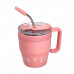 Термочашка Coffee & Tea з трубочкою рожева HP-14-23P Термочашка Coffee & Tea з трубочкою рожева HP-14-23P