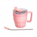 Термочашка Coffee & Tea з трубочкою рожева HP-14-23P Термочашка Coffee & Tea з трубочкою рожева HP-14-23P