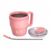 Термочашка Coffee & Tea з трубочкою рожева HP-14-23P Термочашка Coffee & Tea з трубочкою рожева HP-14-23P