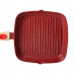 Алюмінієва сковорода-гриль 24 см зі скляною кришкою Square Red MGC HP-4-461R