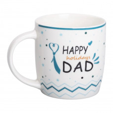 Кружка порцелянова з написами 450 (мл) Happy holidays dad RX-N240278HD Кружка порцелянова з написами 450 (мл) Happy holidays dad RX-N240278HD