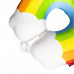 Подушка для шиї Rainbow U-подібна, червоний HP-56-13R