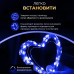 Гірлянда роса на пульті 100 метрів на 1000 led світлодіодів крапля на зеленому дроті синя 1000L100MGBL Гірлянда роса на пульті 100 метрів на 1000 led світлодіодів крапля на зеленому дроті синя 1000L100MGBL